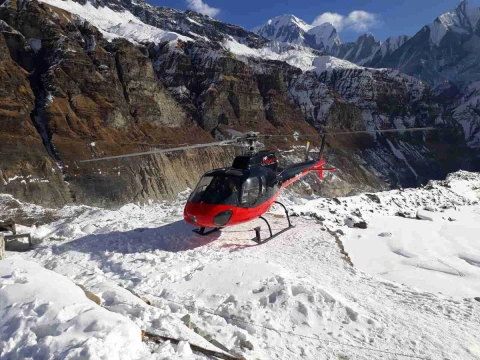Dingboche to Lukla Helicopter Flight